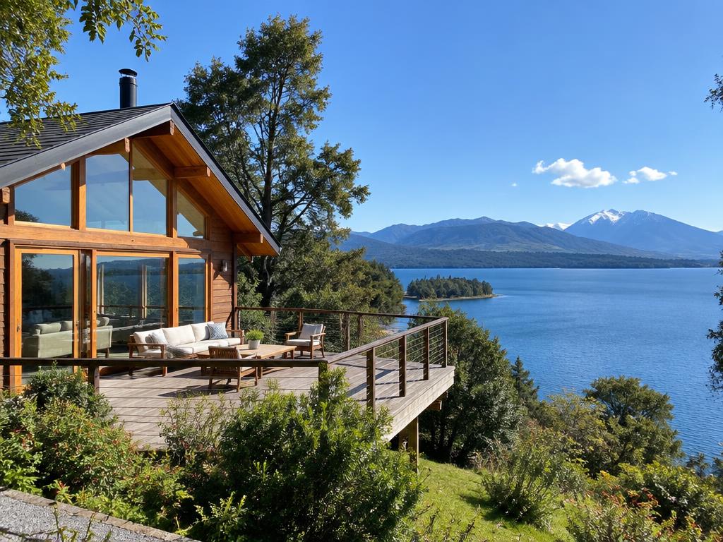 Casa con vista al lago
